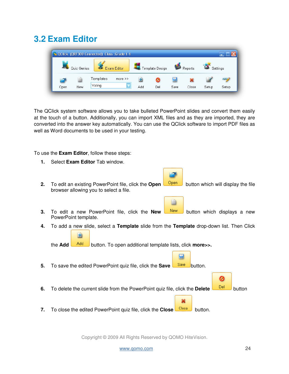 2 exam editor | QOMO QRF300 User Manual User Manual | Page 24 / 90
