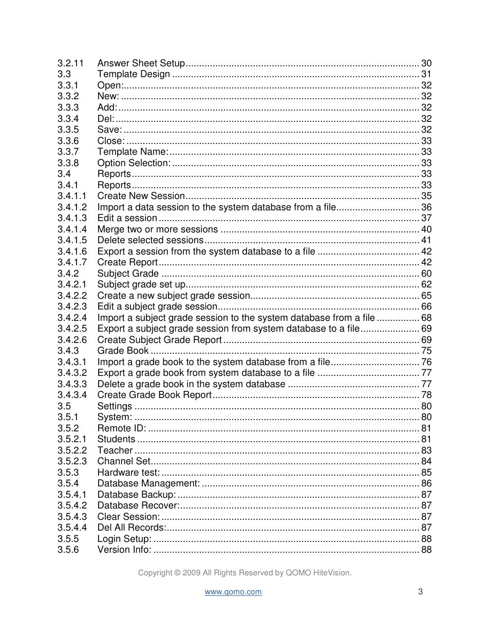 QOMO QRF300 User Manual User Manual | Page 3 / 90