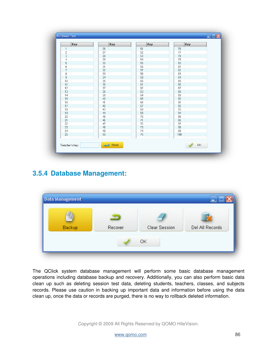 4 database management | QOMO QRF300 User Manual User Manual | Page 86 / 90