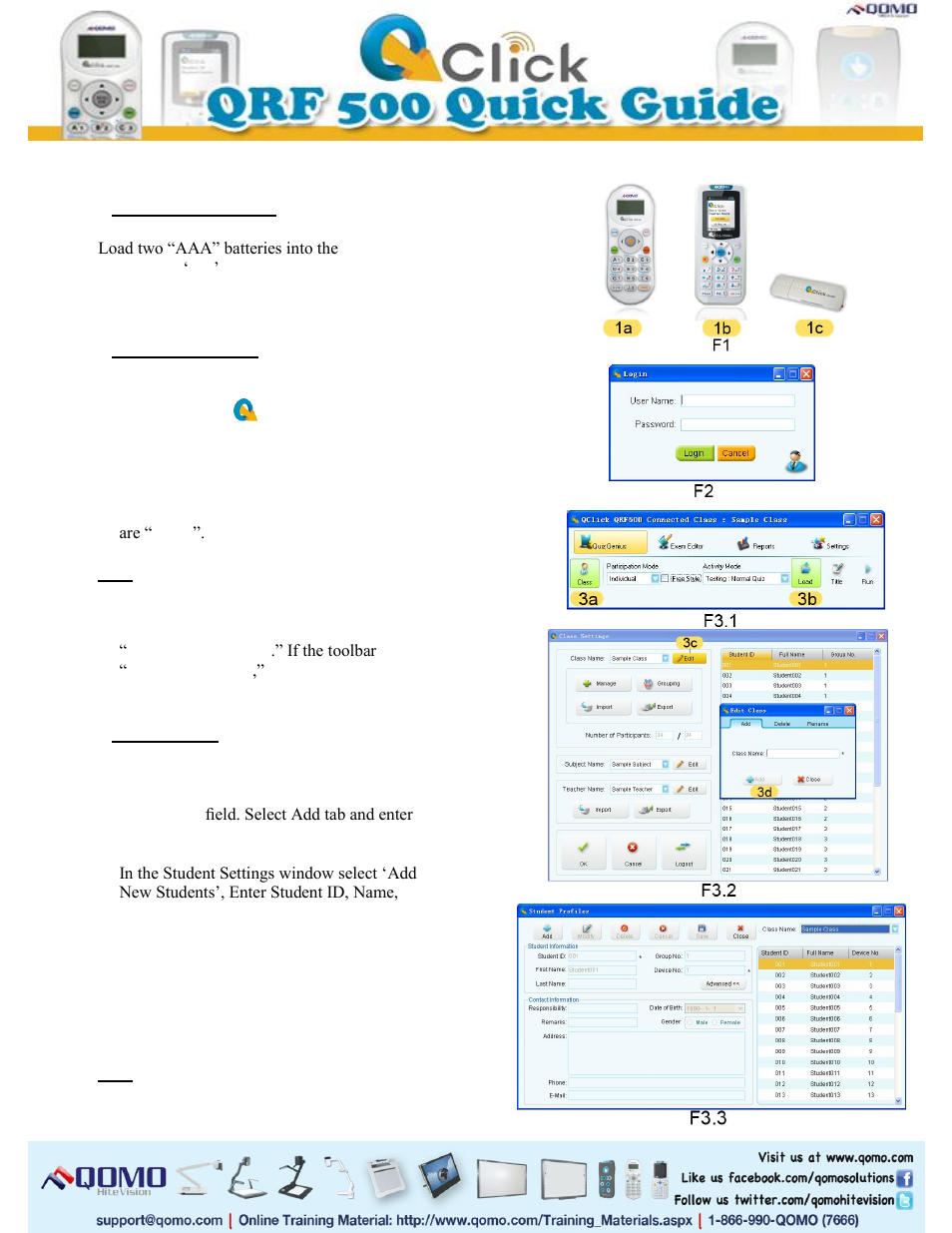 QOMO QRF500 Quick Start User Manual | 5 pages