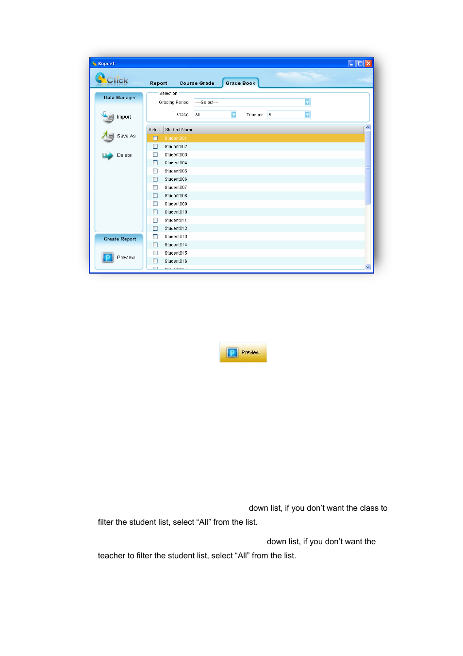 4 create grade book report | QOMO QRF700 User Manual User Manual | Page 101 / 161