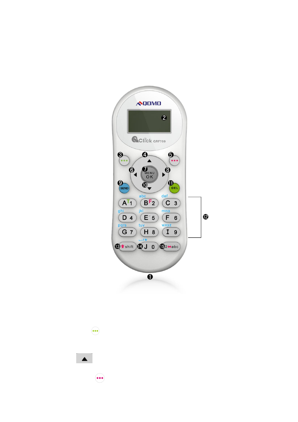 Illustration, 2 illustration, 1 student keypad layout | QOMO QRF700 User Manual User Manual | Page 118 / 161
