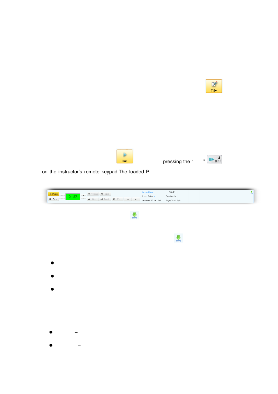 6 run/start a quiz | QOMO QRF700 User Manual User Manual | Page 15 / 161