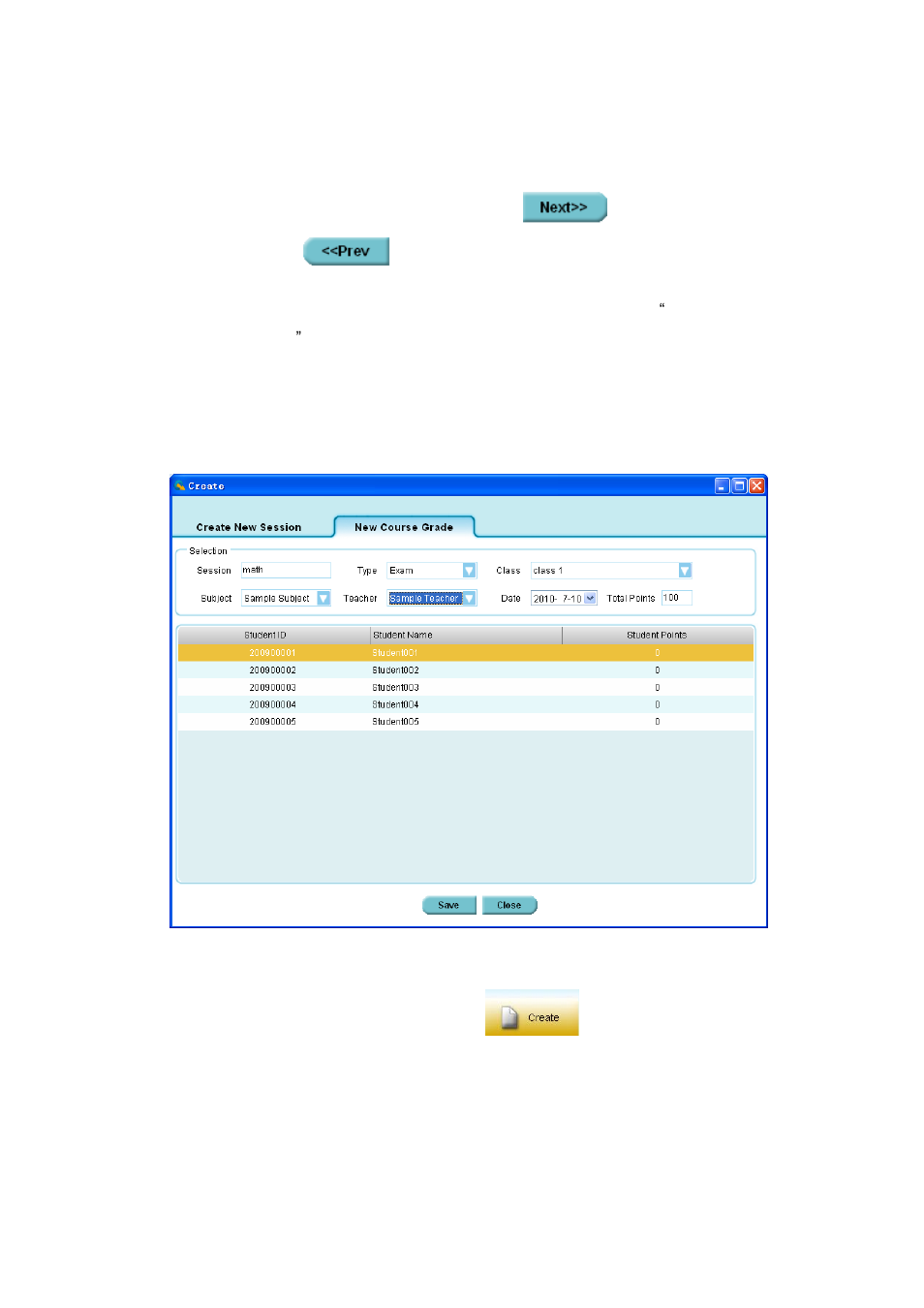 2 create a new course grade | QOMO QRF700 User Manual User Manual | Page 46 / 161