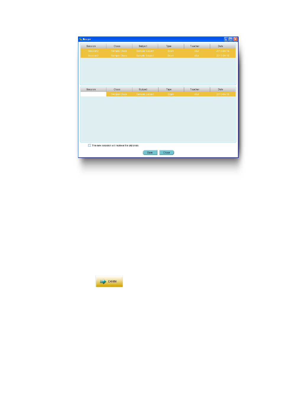 8 delete the selected sessions | QOMO QRF700 User Manual User Manual | Page 57 / 161