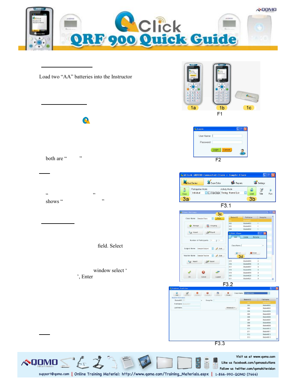 QOMO QRF900 Quick Guide User Manual | 5 pages