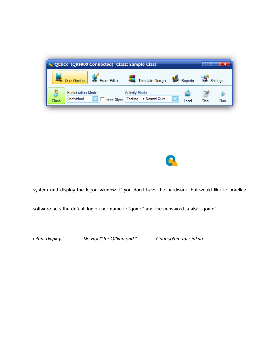 Using the qclick software, Quiz genius, Using the qclick software 2.1 quiz genius | QOMO QRF900 User Manual User Manual | Page 6 / 129