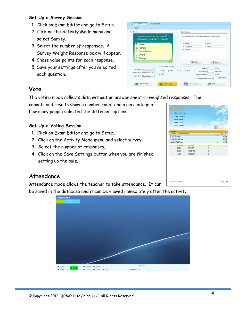QOMO QRF300 Activity Modes User Manual | Page 4 / 6