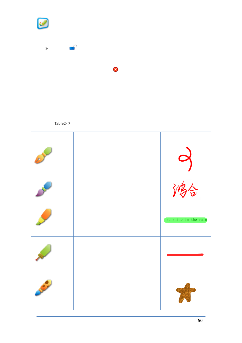 Types of pens | QOMO KidzFlow! Manual User Manual | Page 50 / 59