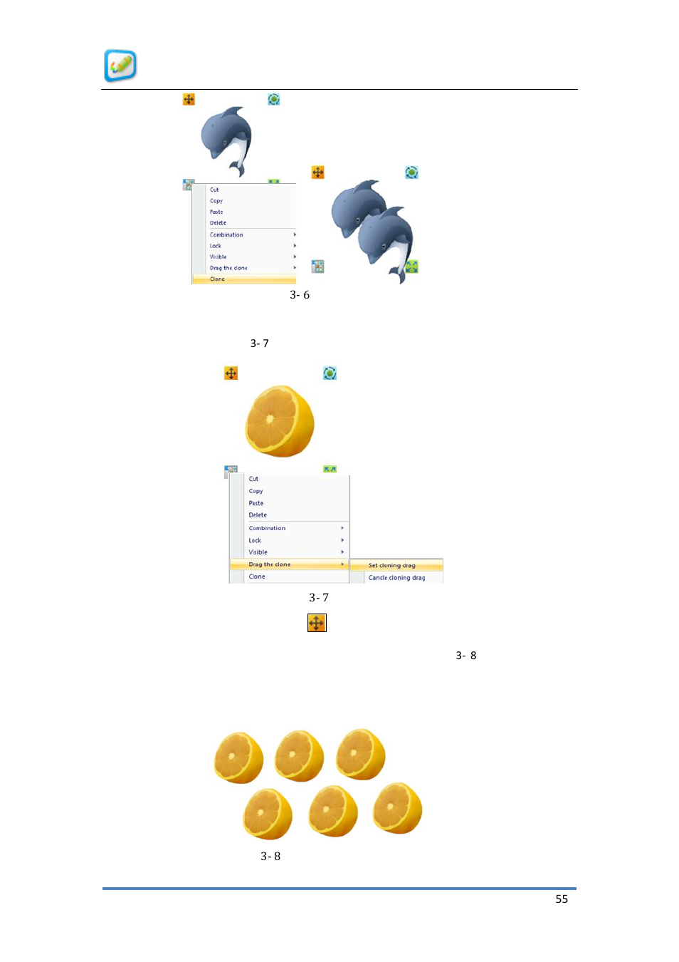N figure, 6 clone current object | QOMO KidzFlow! Manual User Manual | Page 55 / 59