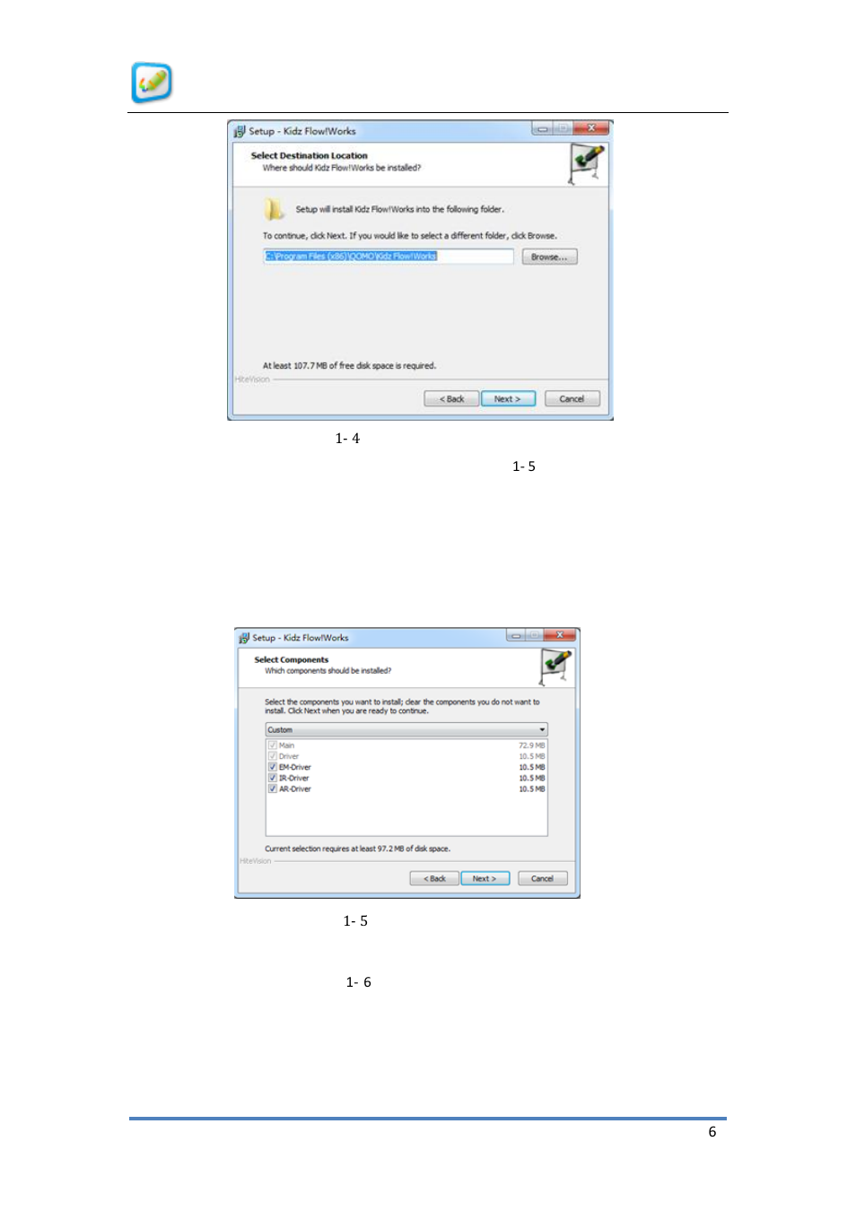 Figure, 4 type of, Installation dialog box | QOMO KidzFlow! Manual User Manual | Page 6 / 59