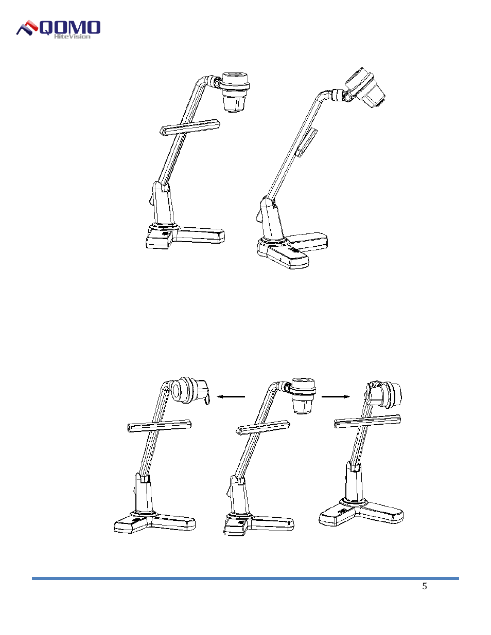 Qpc 30/30m portable document camera user manual | QOMO QPC30M User Manual | Page 5 / 10