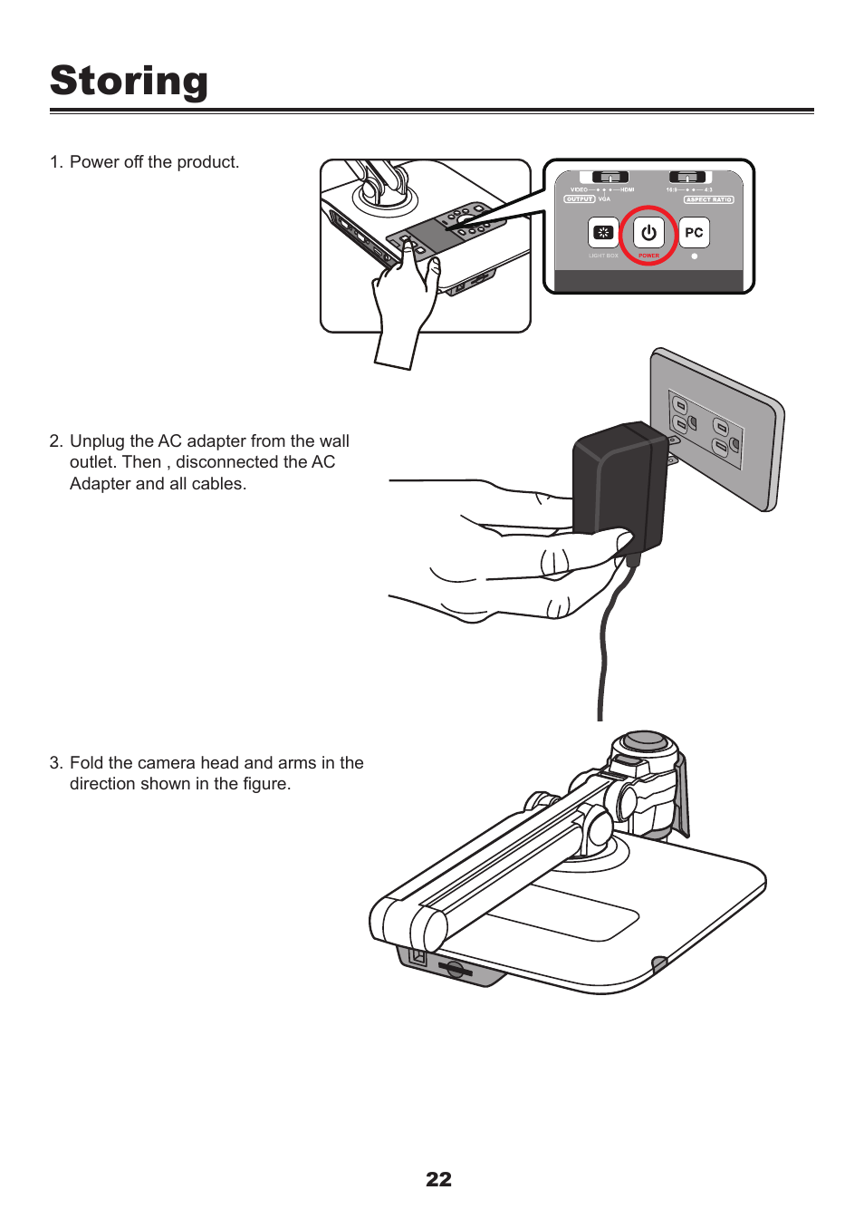 Storing | QOMO QPC60 User Manual | Page 24 / 28