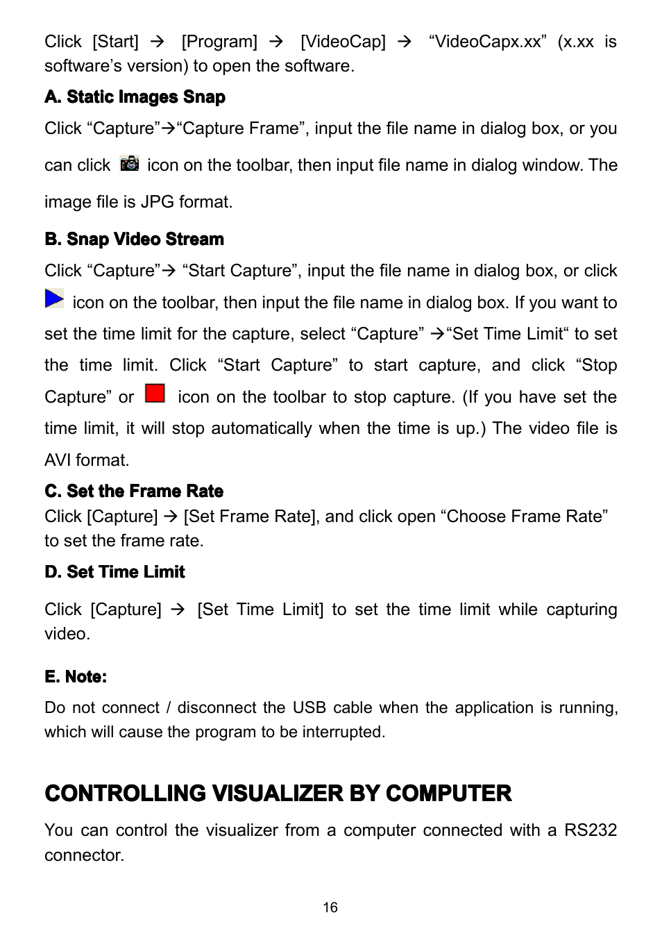 Controllingvisualizerbycomputer, Controlling visualizer by computer | QOMO QD3800 User Manual | Page 17 / 25