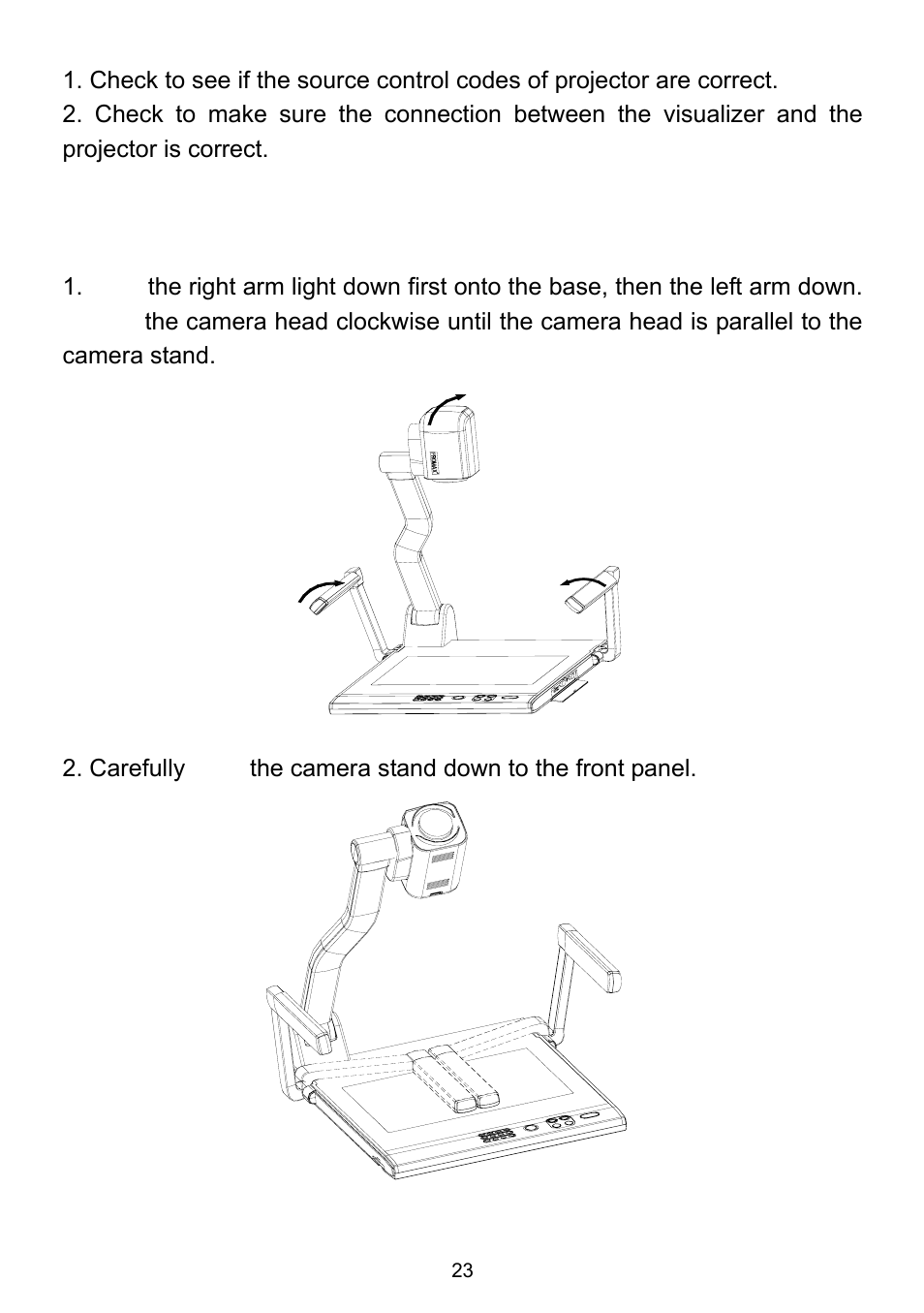 Folding the unit | QOMO QD1200 User Manual | Page 23 / 26