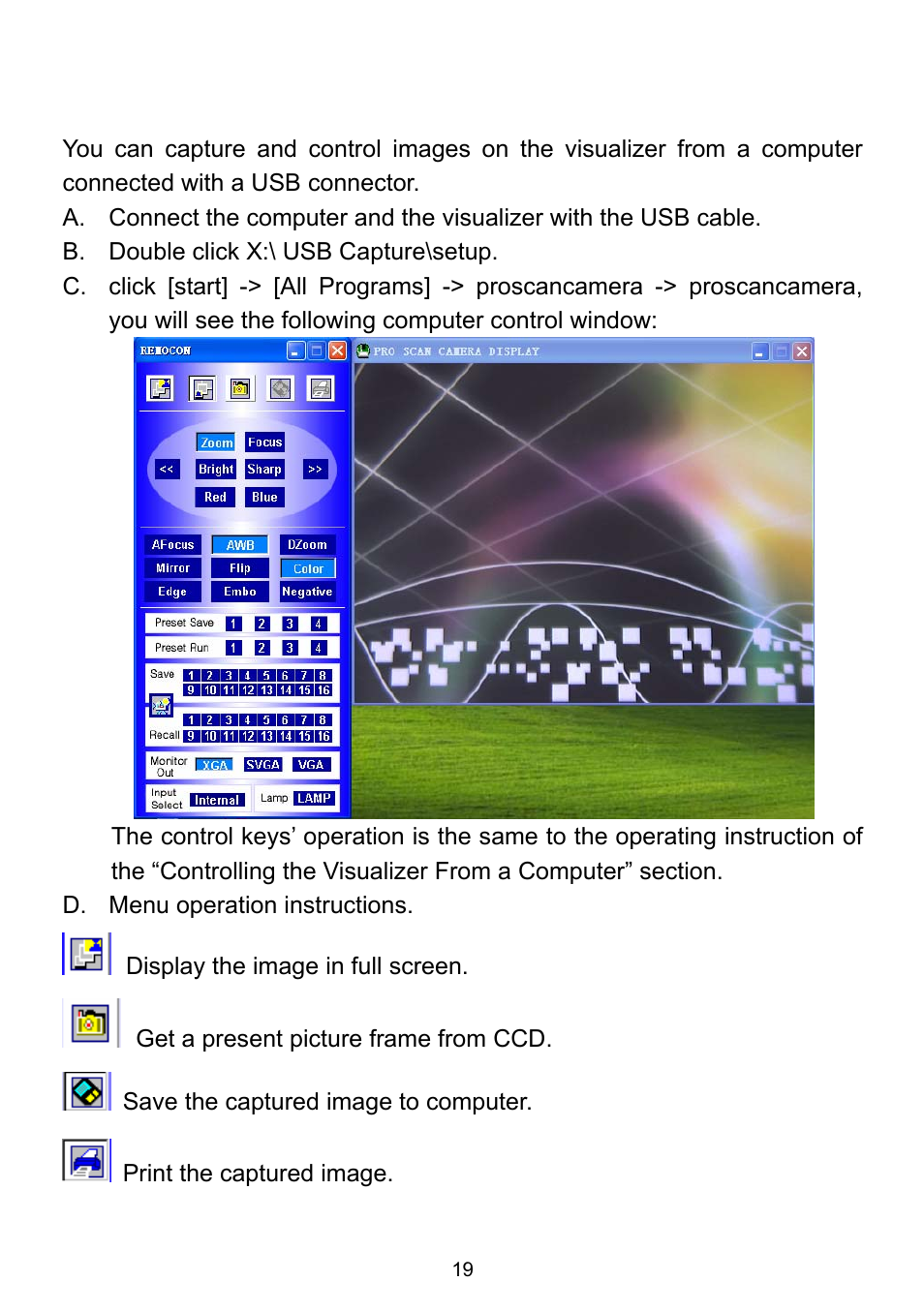 Usb image capture | QOMO QD1600 User Manual | Page 19 / 28