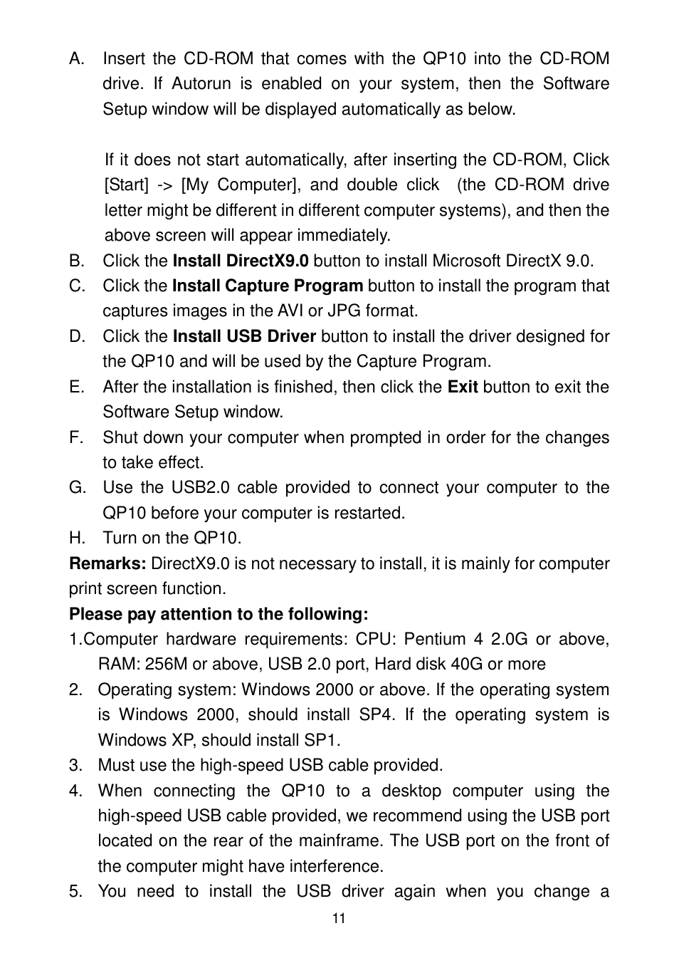 QOMO QP10 User Manual | Page 11 / 17