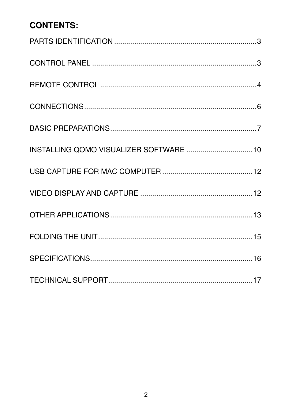 QOMO QP10 User Manual | Page 2 / 17