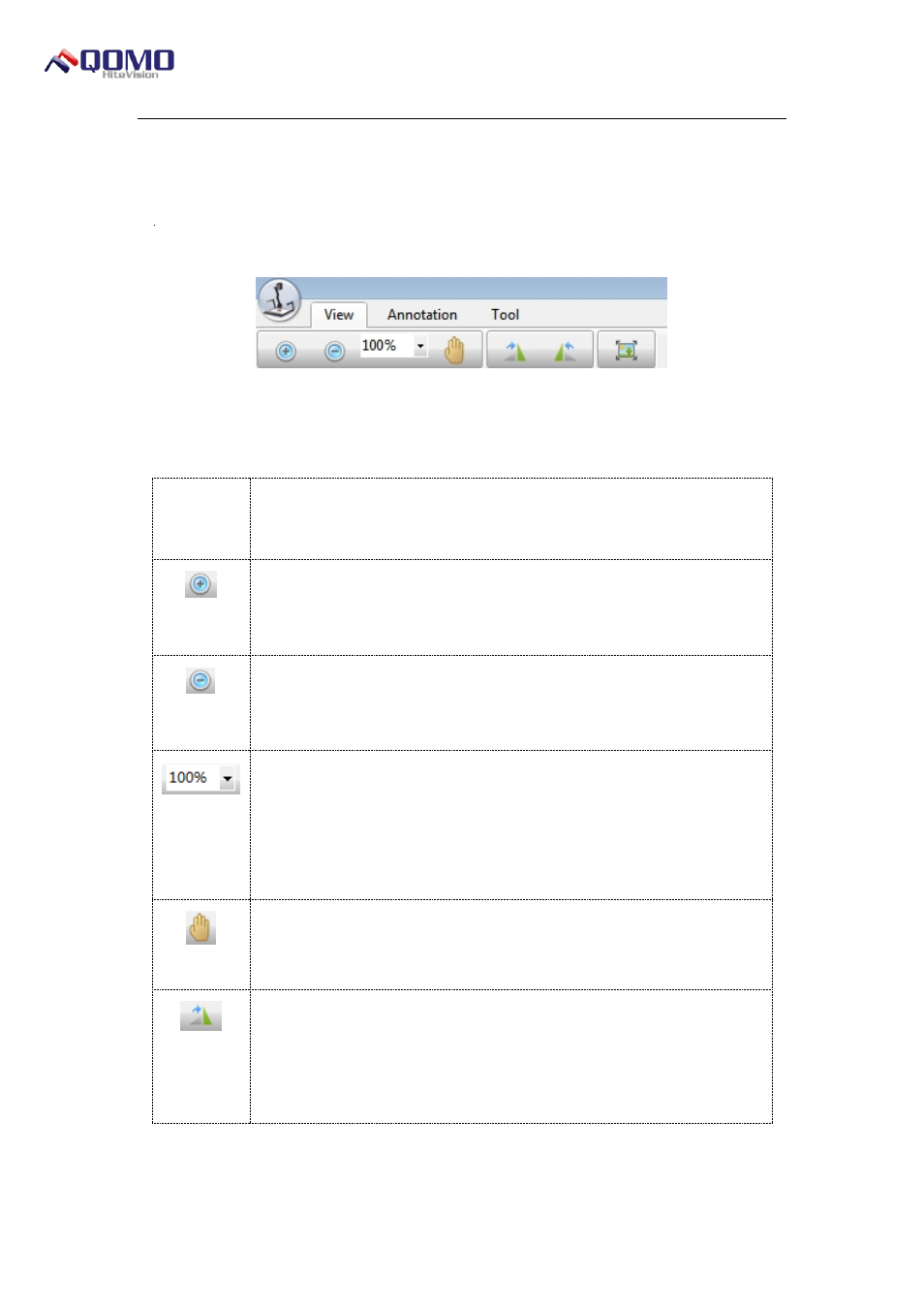 View menu | QOMO Visualizer User Manual | Page 18 / 30