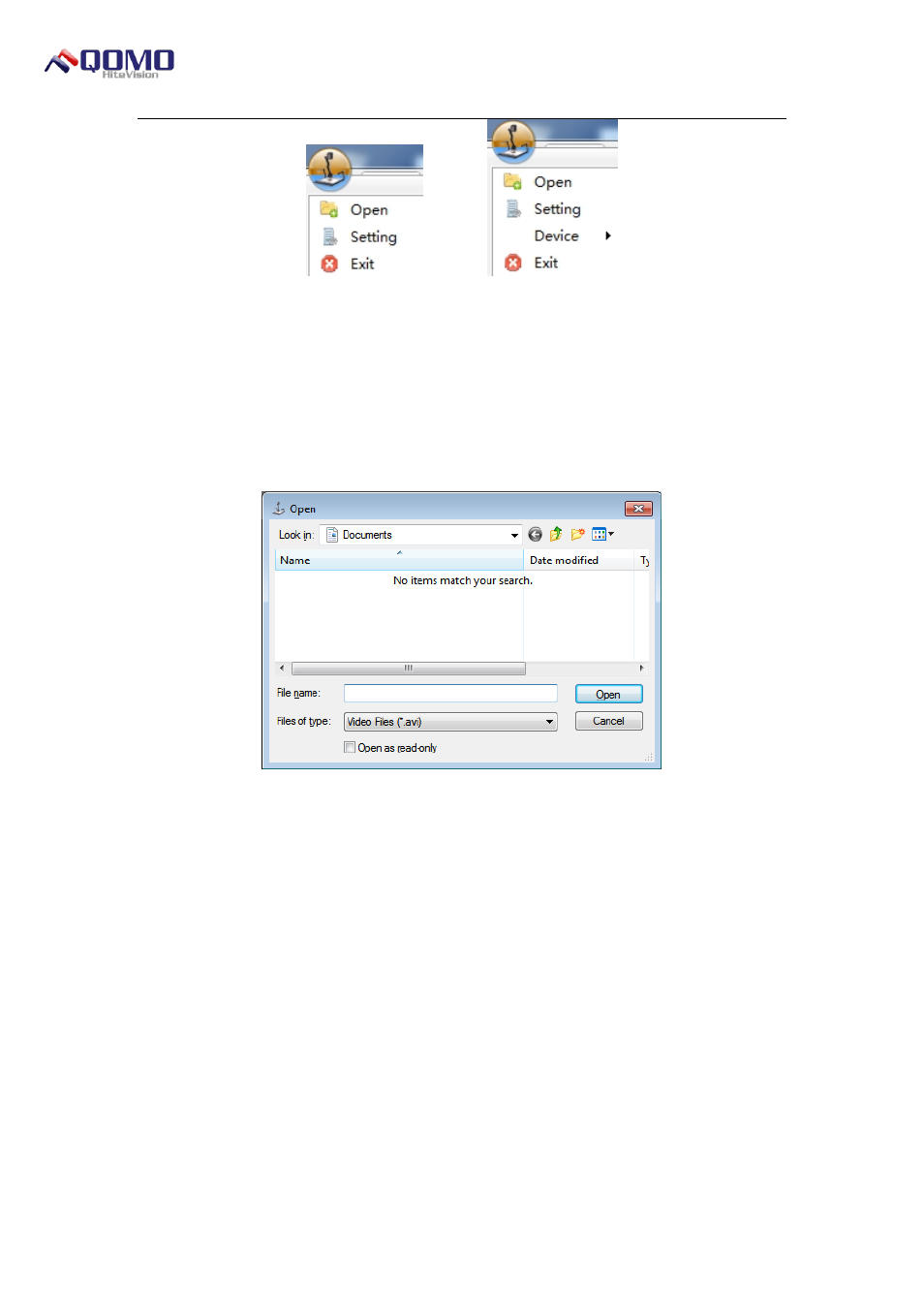 Open, Setting | QOMO Visualizer User Manual | Page 24 / 30