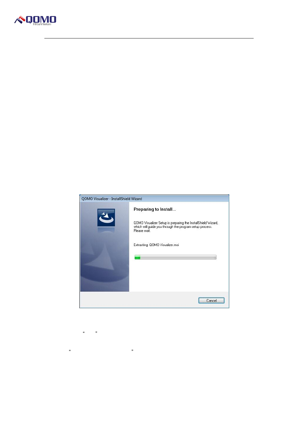 Part 1 overall description of software, Installation of software, Full installation | QOMO Visualizer User Manual | Page 3 / 30