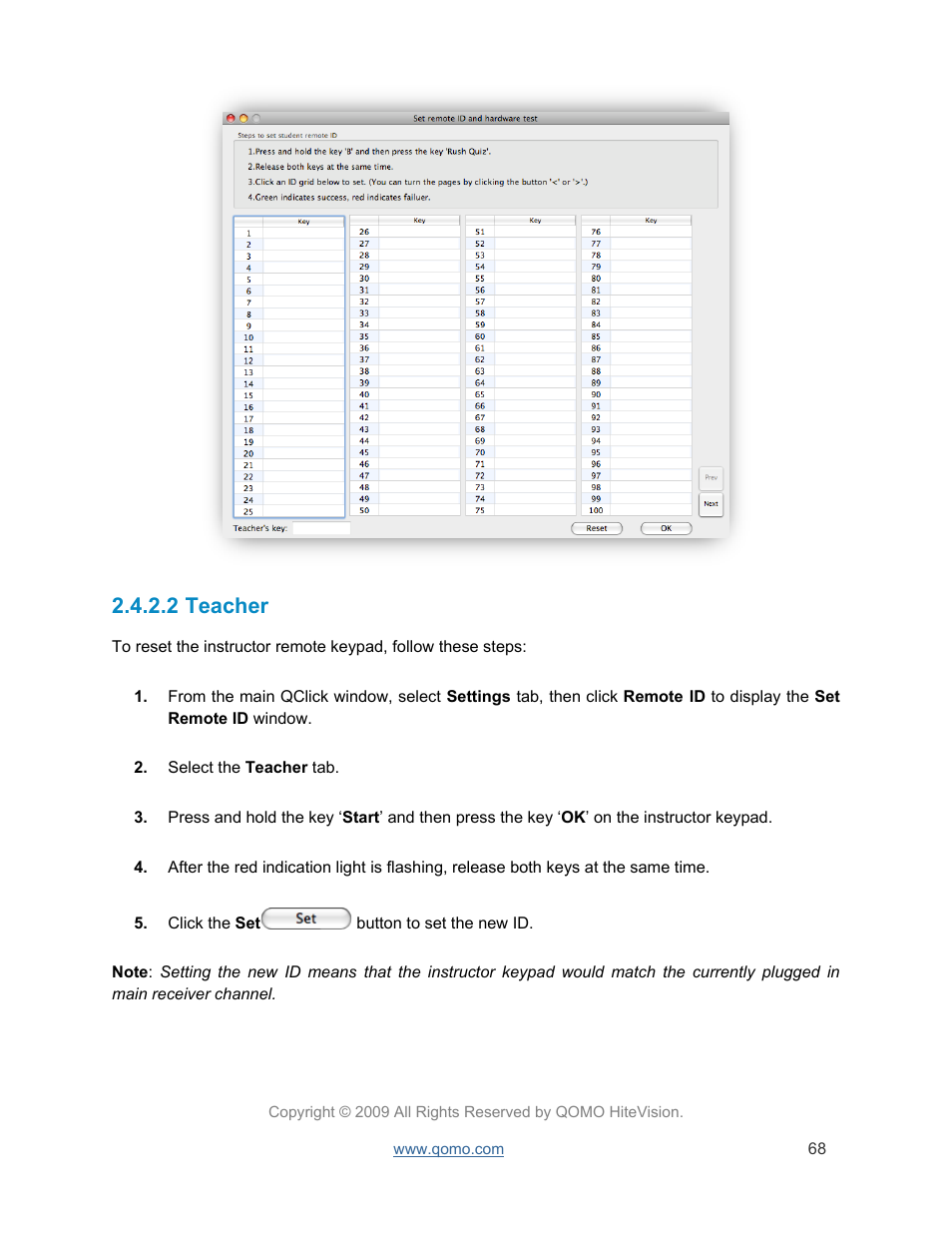 Teacher, 2 teacher | QOMO QRF300 User Manual | Page 68 / 77