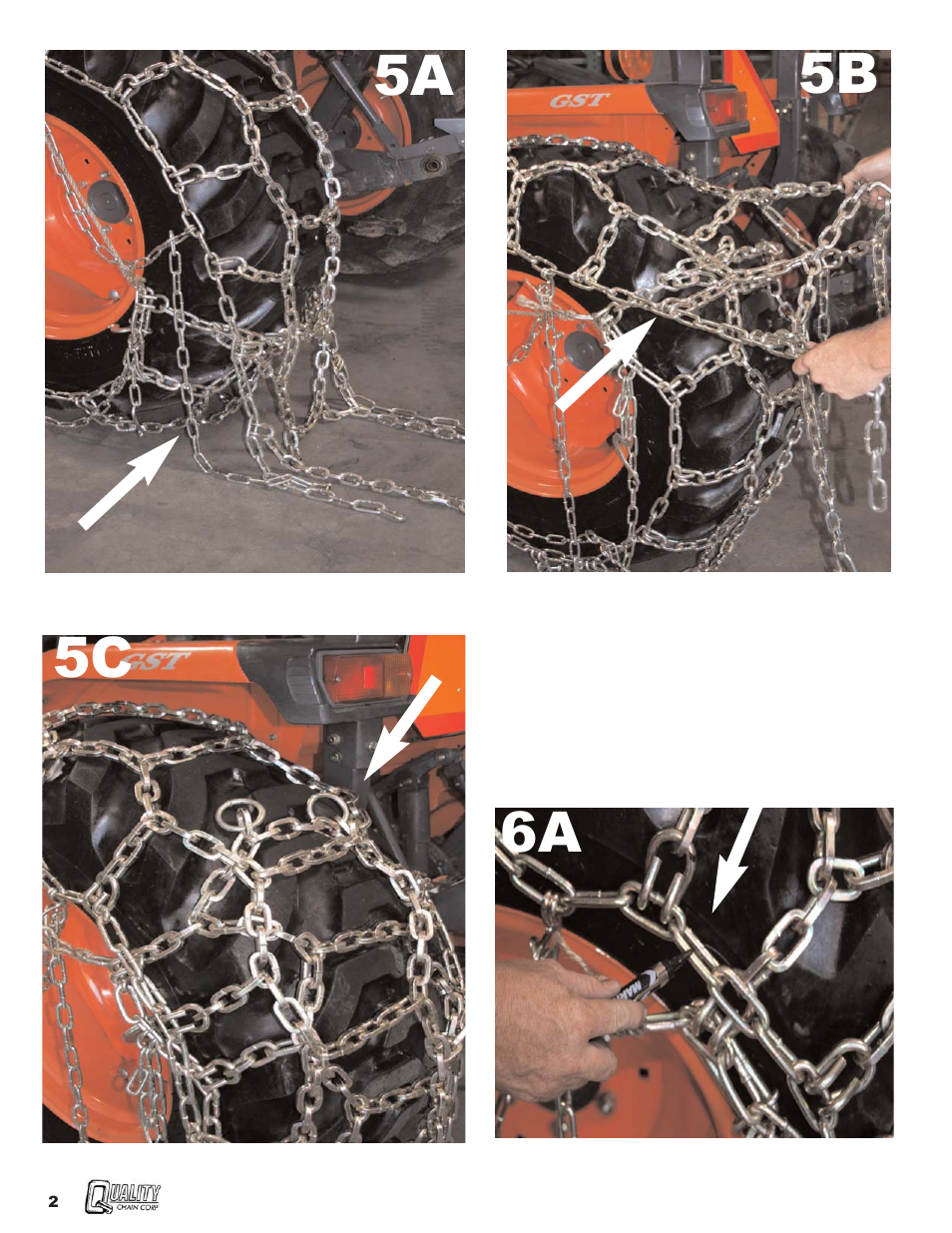 5a 5b 5c 6a | Quality Chain Diamond Pattern Mounting and Cut Down User Manual | Page 4 / 9