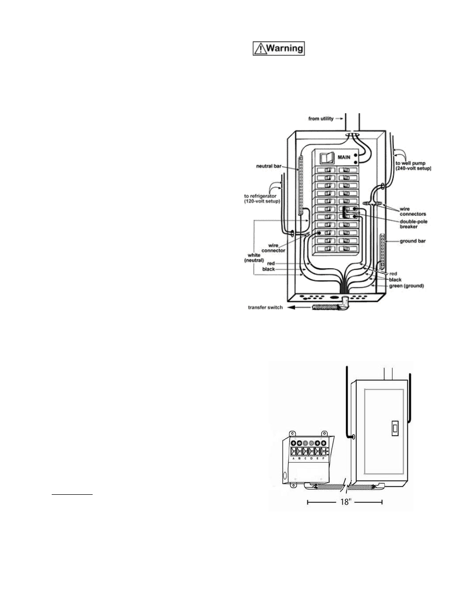 E. installing 240 volt circuits, Finishing up | Reliance Controls 30216BRK User Manual | Page 9 / 12