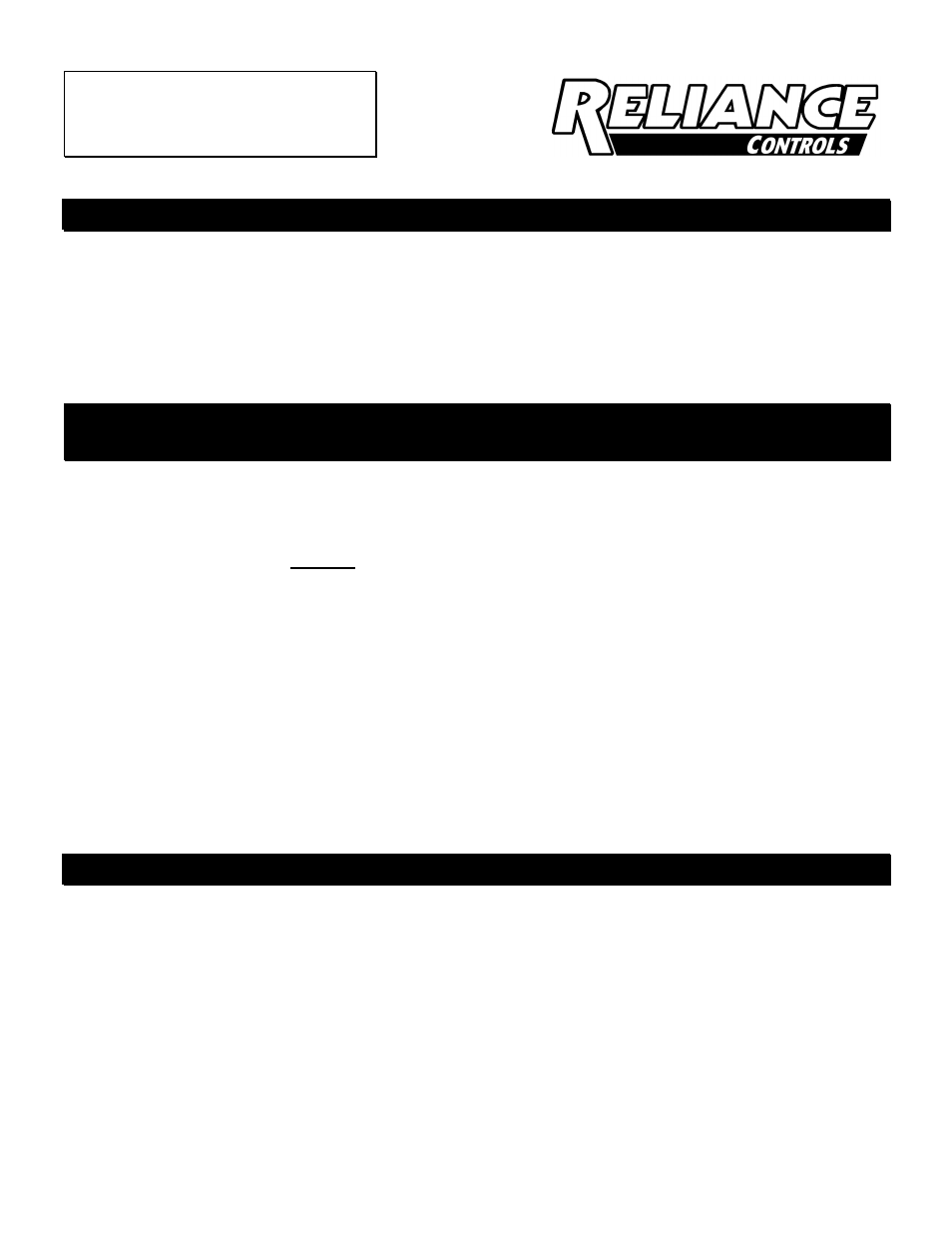 Reliance Controls PB30 User Manual | 2 pages