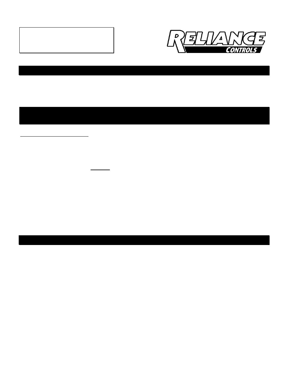 Reliance Controls PBN20 User Manual | 2 pages