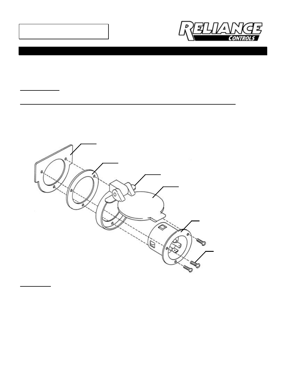 Reliance Controls PK50 User Manual | 2 pages