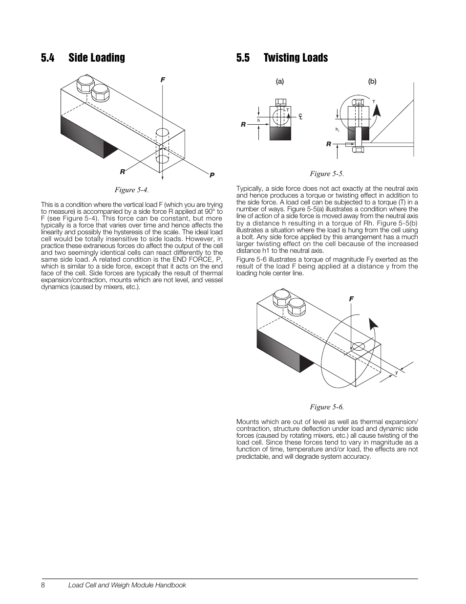 4 side loading, 5 twisting loads, 4 side loading 5.5 twisting loads | Rice Lake Z6 Single-Ended Beam, SS Welded-seal, IP67, OIML C3 User Manual | Page 12 / 58