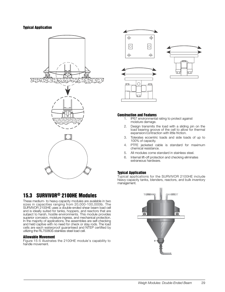 3 survivor® 2100he modules, 3 survivor, 2100he modules | Rice Lake Z6 Single-Ended Beam, SS Welded-seal, IP67, OIML C3 User Manual | Page 33 / 58