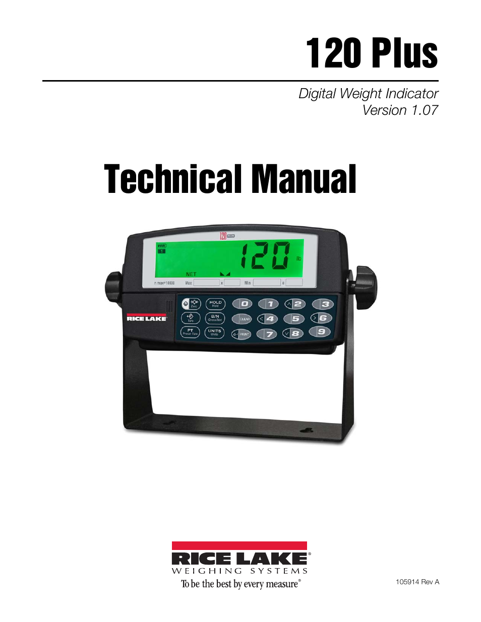 Rice Lake 120 Plus Digital Weight Indicator User Manual | 56 pages