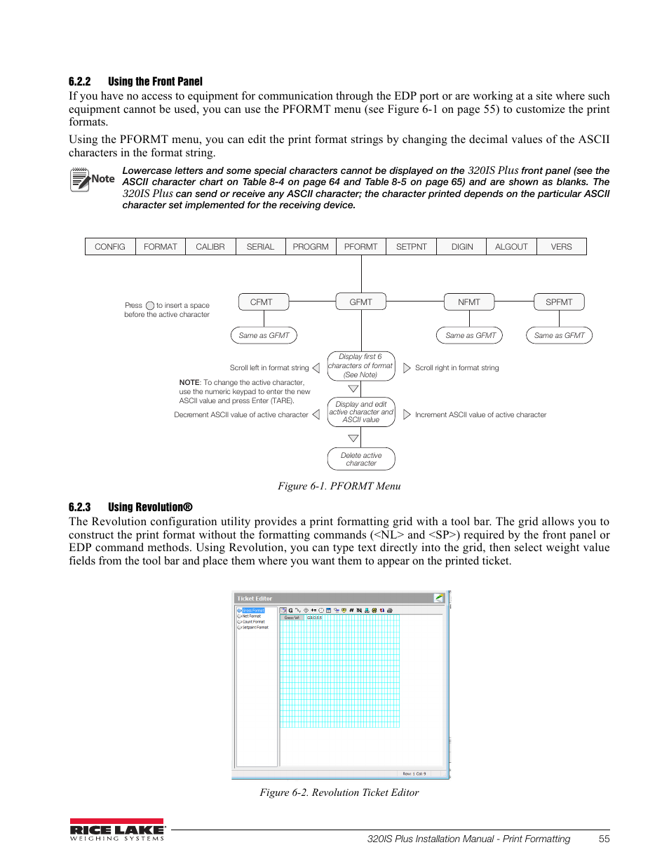 2 using the front panel, 3 using revolution, Using the front panel | Using revolution | Rice Lake 320IS Plus Intrinsically Safe Digital Weight Indicator - Installation Manual User Manual | Page 61 / 90