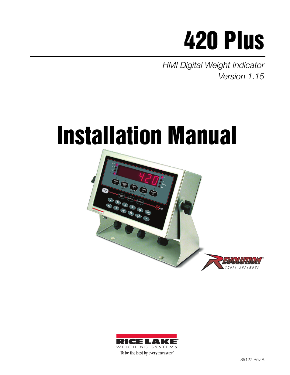 Rice Lake 420 Plus HMI Digital Weight Indicator Installation Manual User Manual | 60 pages