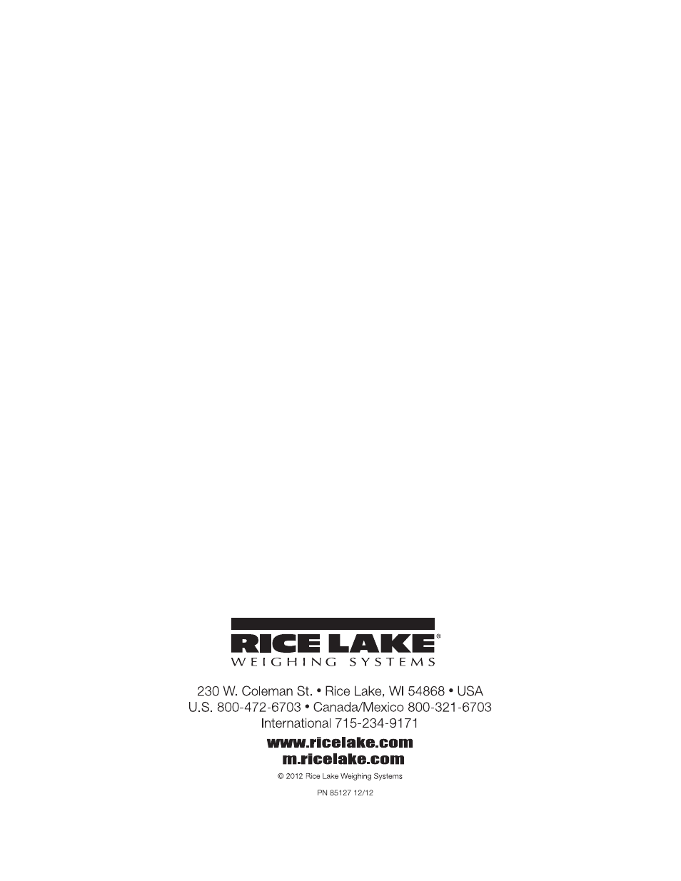 Rice Lake 420 Plus HMI Digital Weight Indicator Installation Manual User Manual | Page 60 / 60