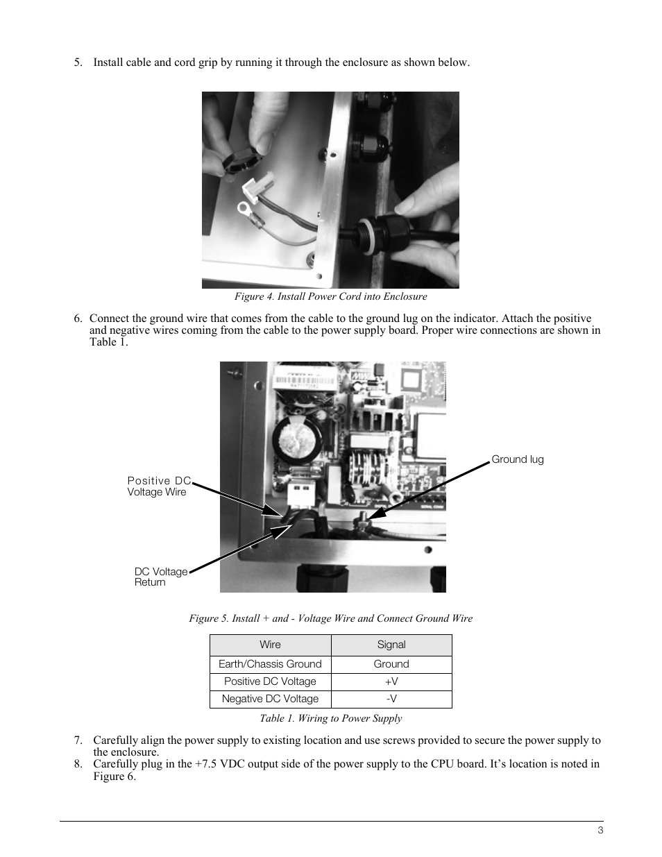 Rice Lake 420 Plus Digital Weight Indicator - 7.5V DC-to-DC Power Supply Installation User Manual | Page 3 / 4