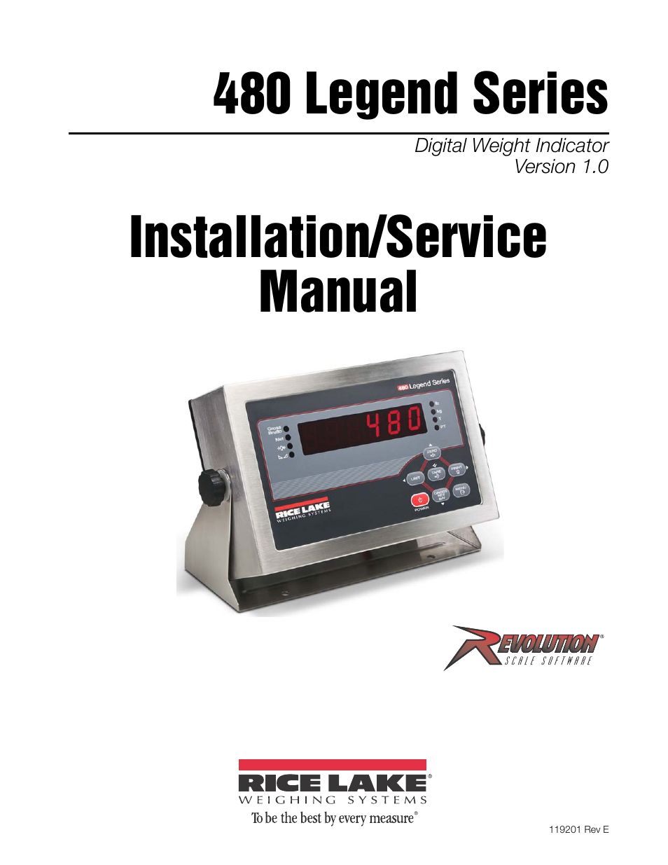Rice Lake 480 Legend Series Digital Weight Indicator Installation Manual User Manual | 68 pages