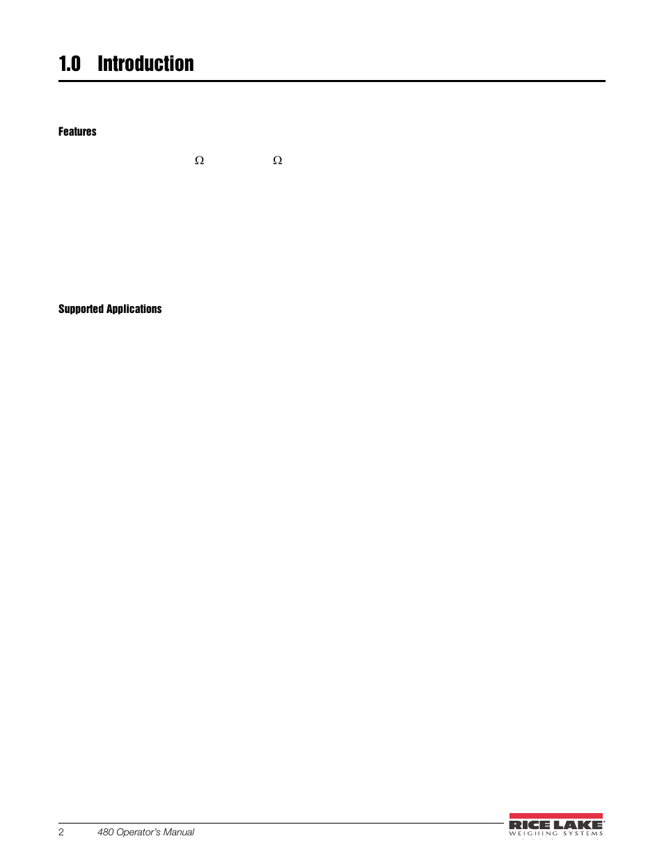 0 introduction, Introduction | Rice Lake 480 Legend Series Digital Weight Indicator Installation Manual User Manual | Page 6 / 68