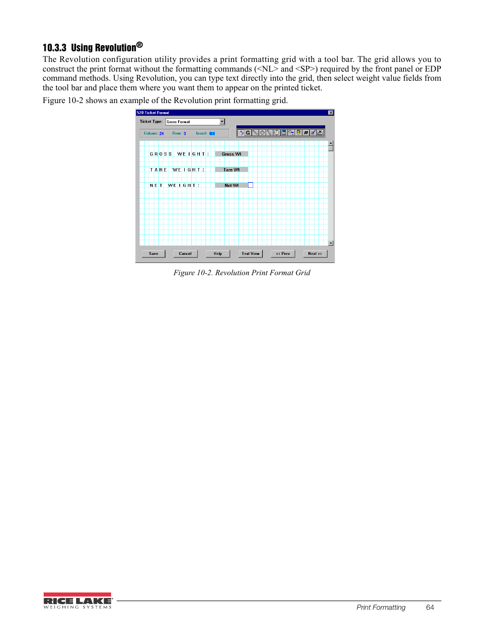 3 using revolution, Using revolution | Rice Lake 520 HMI Digital Weight Indicator Installation Manual User Manual | Page 70 / 98
