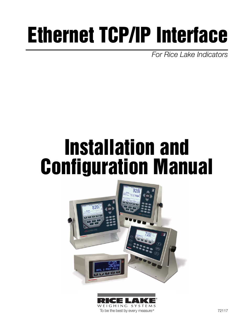 Rice Lake Ethernet TCP/IP User Manual | 38 pages