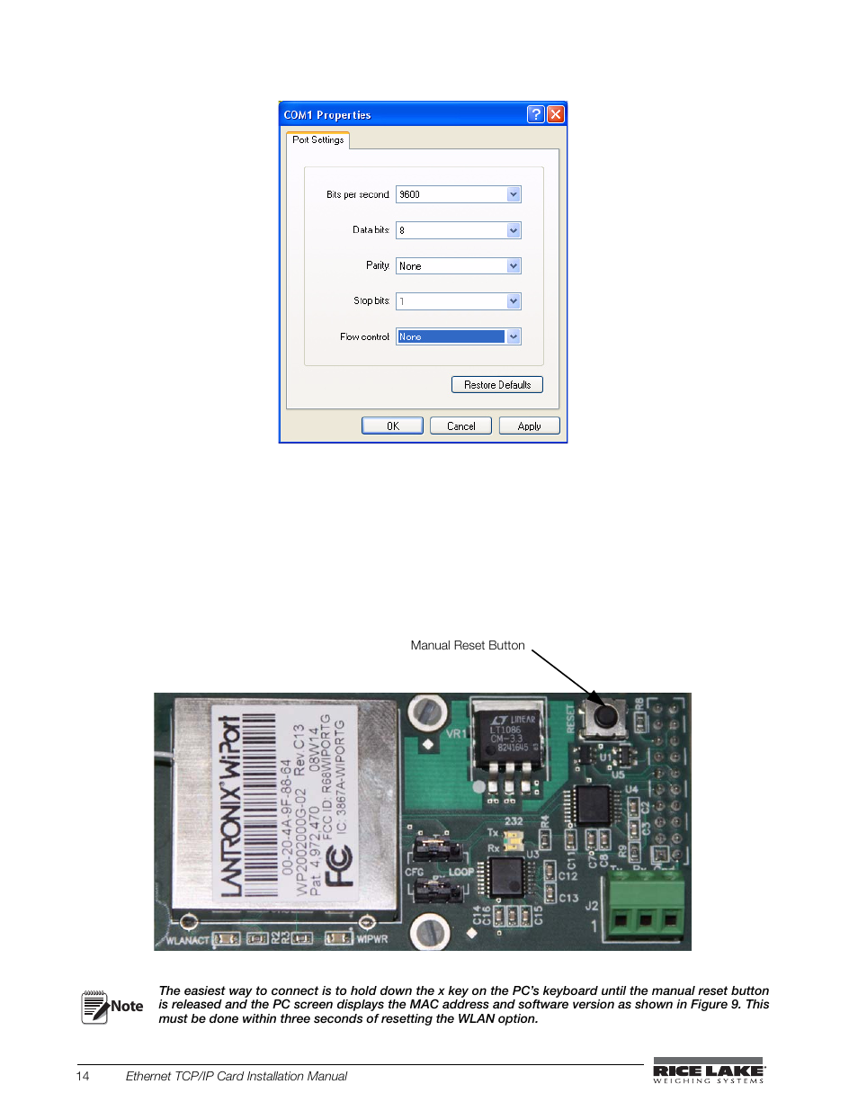 Rice Lake Ethernet TCP/IP User Manual | Page 18 / 38