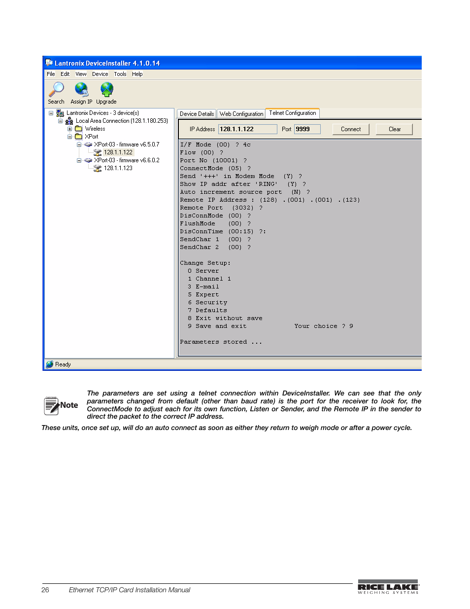 Rice Lake Ethernet TCP/IP User Manual | Page 30 / 38