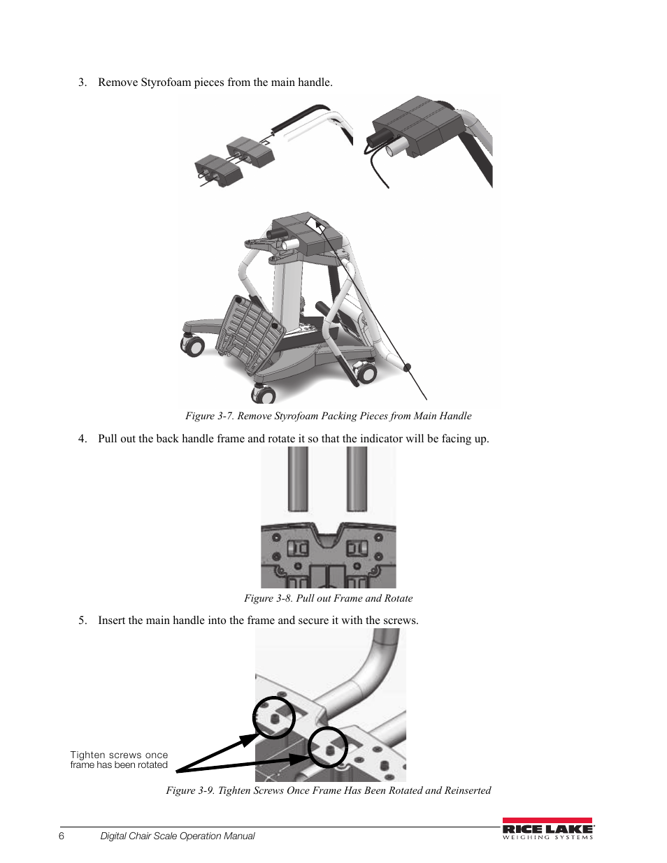 Rice Lake RL550-10 Digital Chair Scale Operating Instructions User Manual | Page 10 / 26