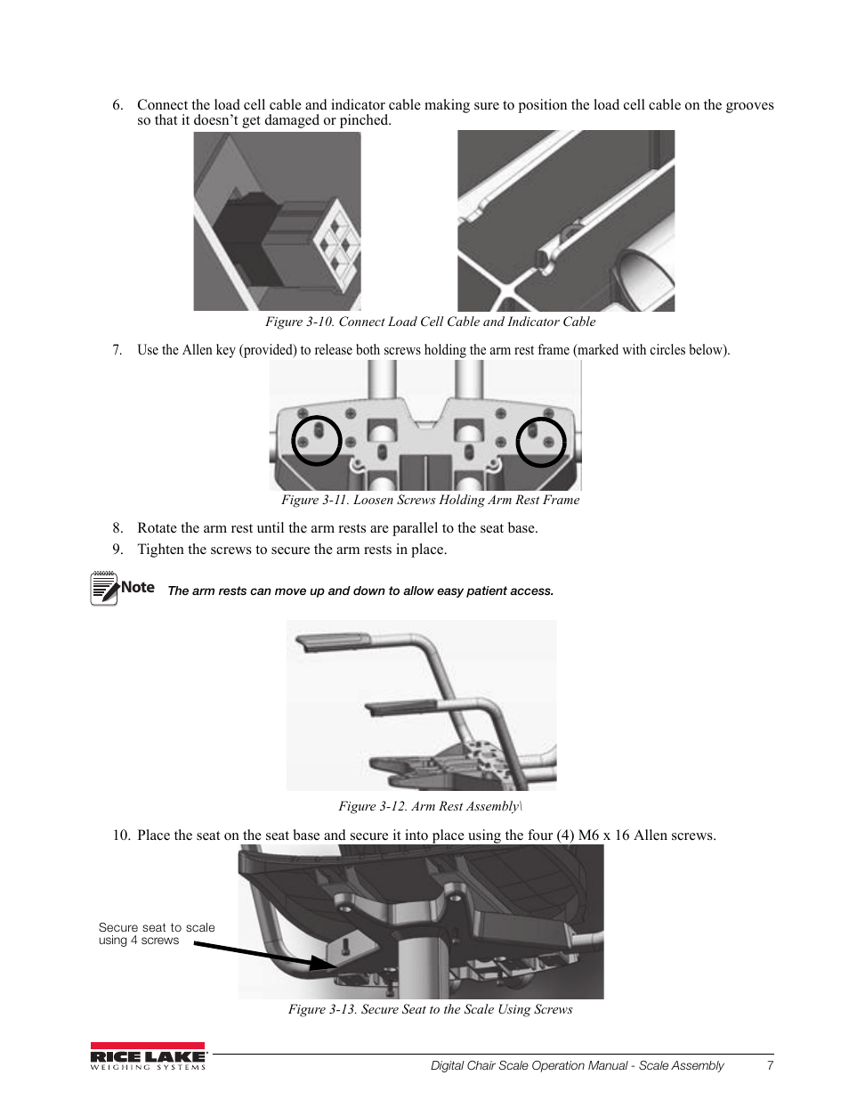 Rice Lake RL550-10 Digital Chair Scale Operating Instructions User Manual | Page 11 / 26