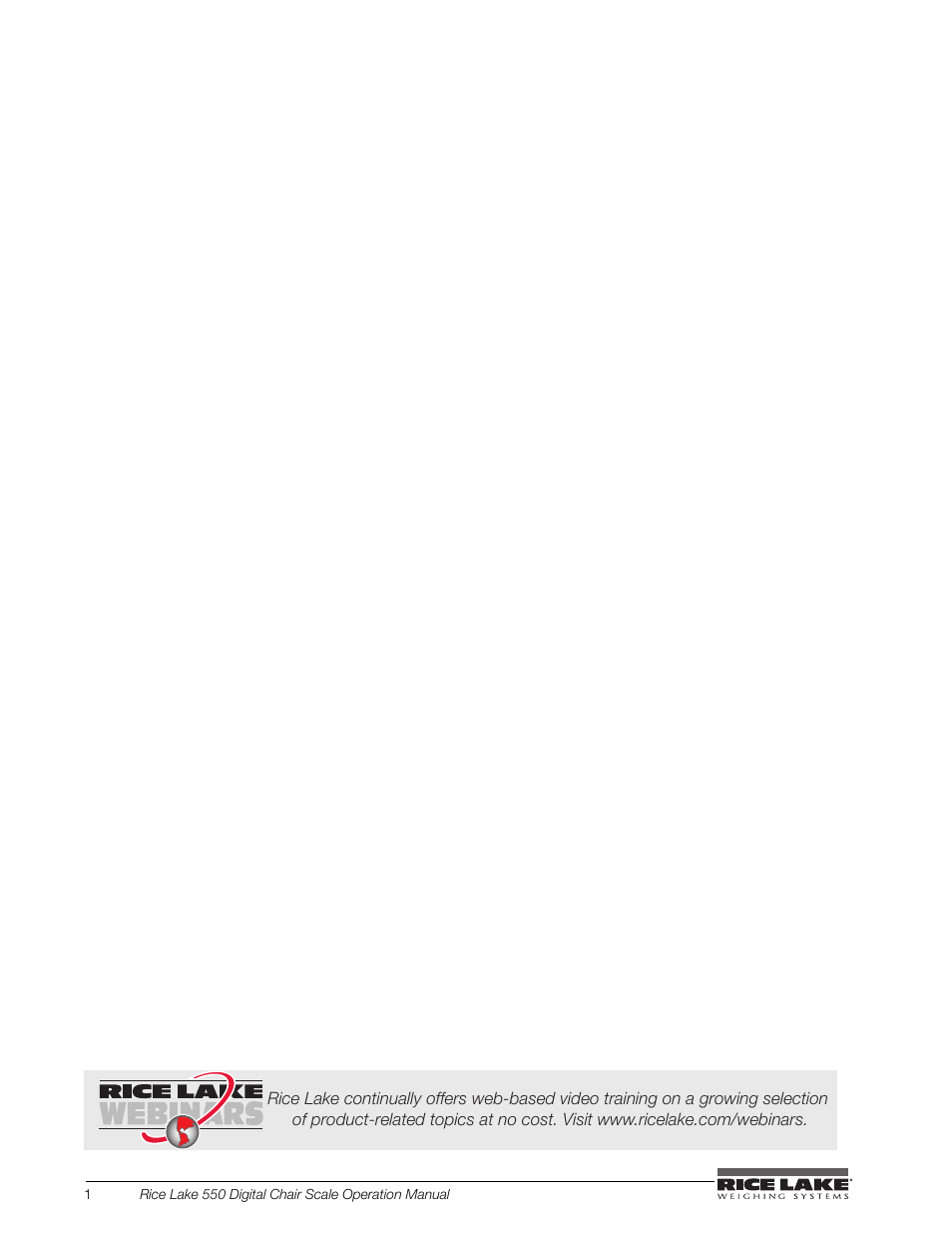 Rice Lake RL550-10 Digital Chair Scale Operating Instructions User Manual | Page 4 / 26