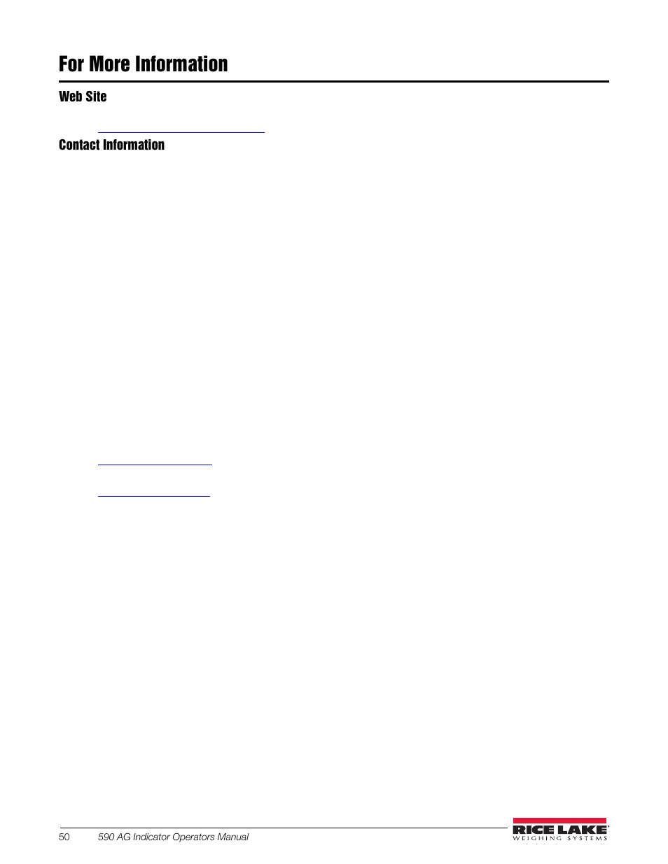 For more information | Rice Lake SURVIVOR LV Series Livestock Ring Scale User Manual | Page 54 / 56