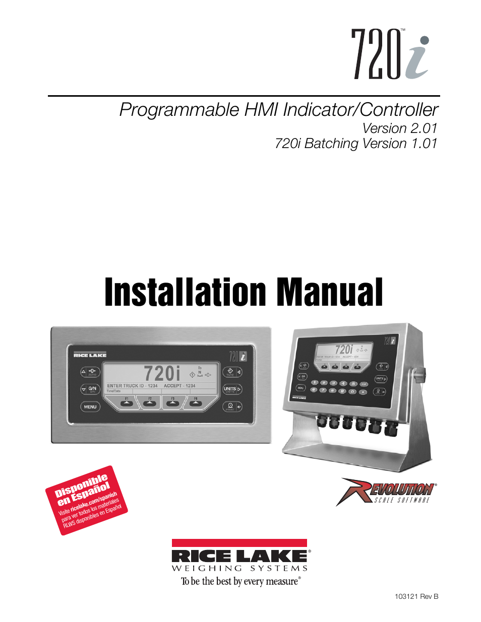 Rice Lake 720i Programmable Indicator/Controller - Installation Manual User Manual | 122 pages