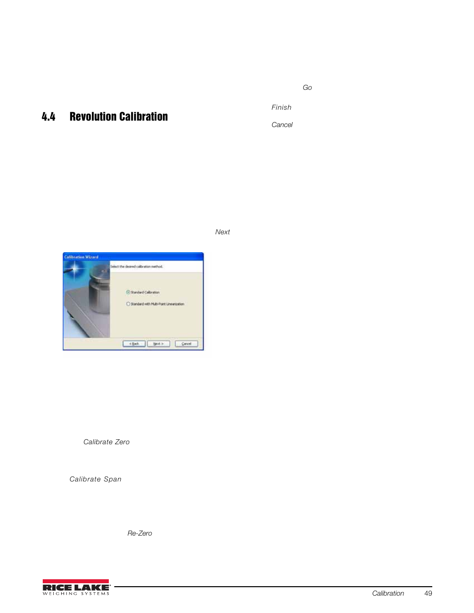 4 revolution calibration | Rice Lake 720i Programmable Indicator/Controller - Installation Manual User Manual | Page 55 / 122